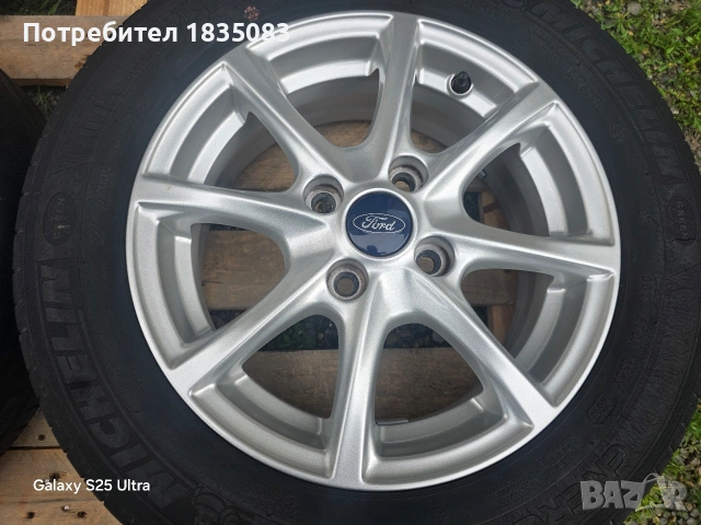 Лети джанти 15ки 4х108 Ford + летни гуми 195/60/15, снимка 6 - Гуми и джанти - 54830098