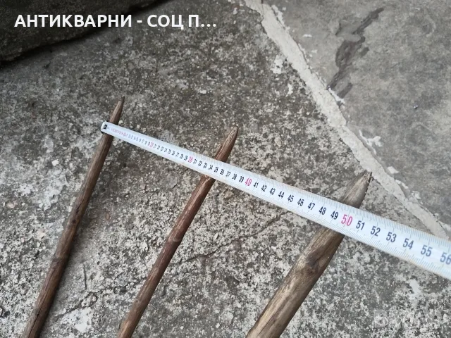 Старинна Автентична Дървена Трирога Вила За Сено. / 180 см. / НОМЕР 1507. , снимка 9 - Антикварни и старинни предмети - 55325357