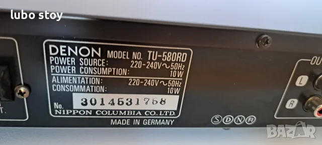 Тунер DENON TU 580RD, снимка 5 - Ресийвъри, усилватели, смесителни пултове - 55512506