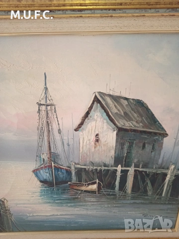 Картина Масло.Подпис.50-60, снимка 10 - Картини - 54012919