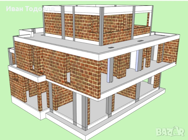 Дигитално изграждане на сгради с включена информация за всички елементи, количества и процеси
