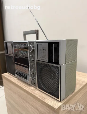 🔈Ретро радиокасетофон SANYO M 9835K - Boombox - профилактиран🔈, снимка 5 - Радиокасетофони, транзистори - 55662414
