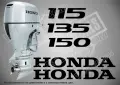 HONDA след 2008 извънбордови двигател стикери 115 135 150 hp, снимка 1