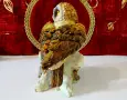 Фигура Бухал,Сова с поставка,бижутерка. , снимка 6