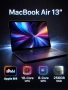 НОВО!!! Лаптоп Apple MacBook Air 13", Apple M4, 10 CPU ядра и 8 GPU ядра, 16GB RAM, 256GB, Midnight, снимка 2