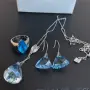 Комплект Swarovski, синджир, обеци и пръстен, снимка 1