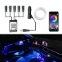 Гъвкава RGB LED неонова лента 6м за амбиентно осветление в автомобил, управление през 10262, снимка 5