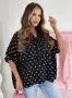 - 40 % макси блуза на точки, вратовръзка, различни цветове овърсайз, снимка 2