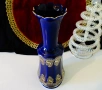 Порцеланова ваза,баварски порцелан,злато,кобалт,печат. , снимка 2