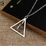 Колие с висулка Harry Potter Deathly Hallows (Даровете на Смъртта) – сребрист цвят 10070, снимка 6