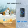 TeckNet безжичен звънец с 2 приемника, черен, снимка 4