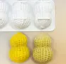 3D 3 Фъстъка Фъстък плодов десерт мус шоколад сладкиш силиконов молд формакорпусни десерти, снимка 5