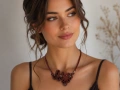Колие от естествена кожа, снимка 1