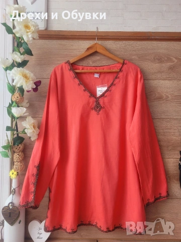 Нова с етикет туника корал ХЛ/2ХЛ , снимка 6 - Туники - 54340674