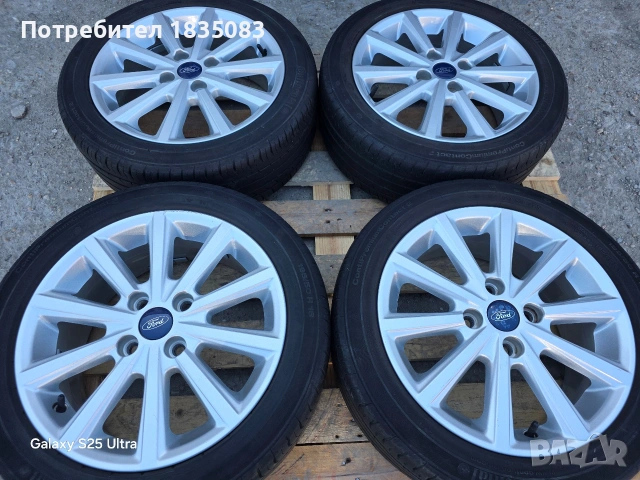 Лети джанти 16ки 4х108 Ford + летни гуми 195/50/16 Continental, снимка 2 - Гуми и джанти - 54129006