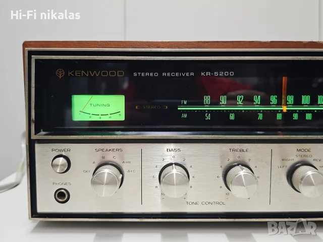 стерео усилвател ресийвър ретро Hi-Fi KENWOOD KR-5200, снимка 3 - Ресийвъри, усилватели, смесителни пултове - 55649912