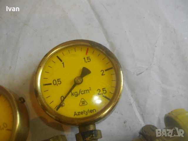 РЕДУЦИР ВЕНТИЛ ЗА ГАЗ АЦЕТИЛЕН И ЗА ПРОПАН-БУТАН ЗА ОКСИЖЕН НЕМСКИ СТАРО КАЧЕСТВО КАТО НОВ ОТЛИЧЕН , снимка 4 - Други инструменти - 54542692