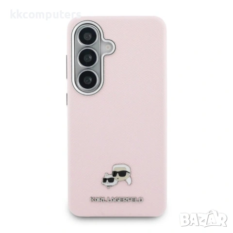 Оригинален кейс Karl Lagerfeld Saffiano KC Metal Logo MagSafe, За Samsung Galaxy S26, Розов и Потект, снимка 2 - Калъфи, кейсове - 54267745