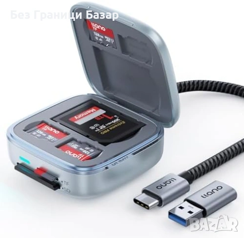 Нов адаптер Високоскоростен четец SD TF 4.0 312MB/s USB-C за Mac Android