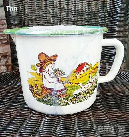НОВО емайлирано канче 1 л
