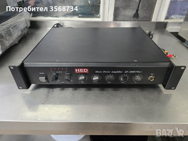 Професионален усилвател HED AP-200P 70W миксер усилвател, снимка 2 - Ресийвъри, усилватели, смесителни пултове - 54417129