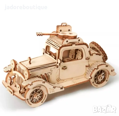 Дървен 3D пъзел Vintage Car