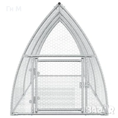 Чисто нова Клетка за животни сребриста 105x300x120 см поцинкована стомана