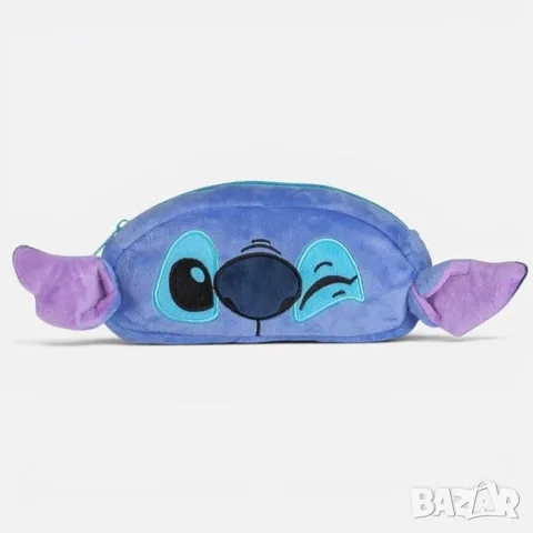 Плюшен несесер stitch син с 3d уши 20x5x9 см_1264465