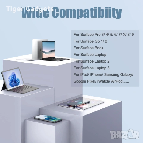 65W зарядно за Microsoft Surface Pro Laptop Go Book с USB порт, снимка 3 - Друга електроника - 54187582