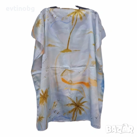 Лятна плажна туника от коприна, с артистични и морски десени, снимка 5 - Туники - 54133531