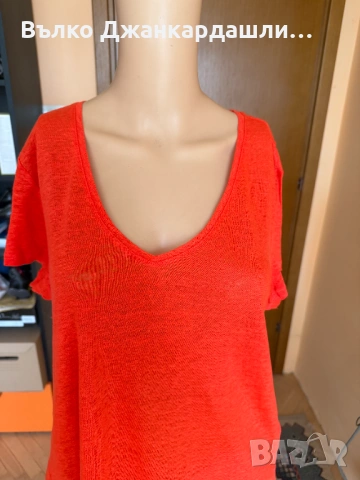 Ленена тениска H&M Logg,размер М/L, снимка 3 - Тениски - 54908729