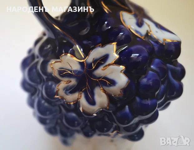 ЛФЗ - СССР - Перфектна гарафа за вино сервиз кана кобалт злато  , снимка 11 - Други ценни предмети - 55645126