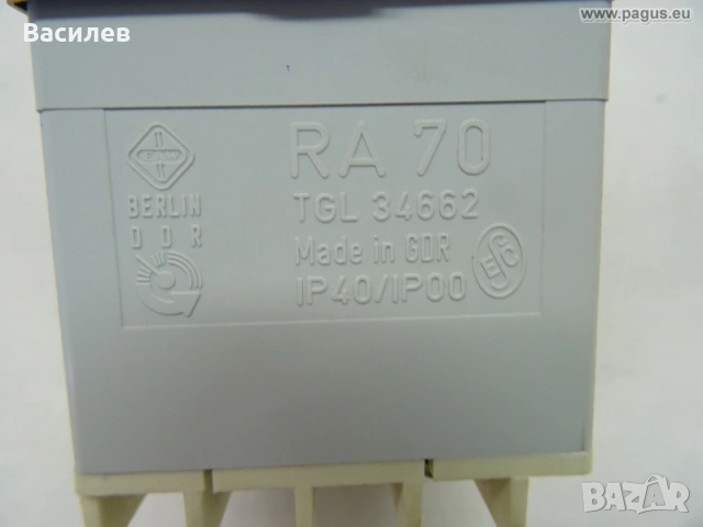 Сигнално реле RA70 EAW DDR – нови | 24V DC/AC, 110V, 220V DC, снимка 4 - Други машини и части - 54828804