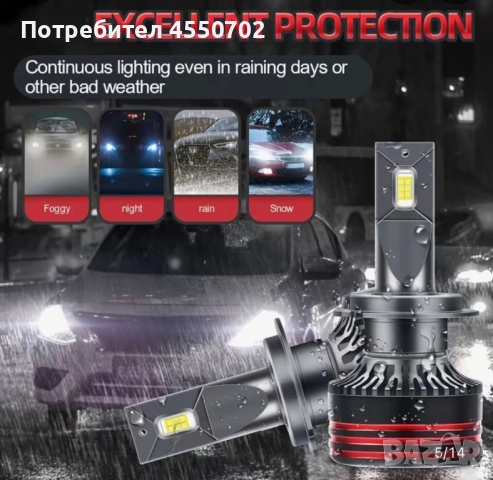 2 бр крушки за автомобилни фарове 320W 60000LM, снимка 4 - Аксесоари и консумативи - 54420142