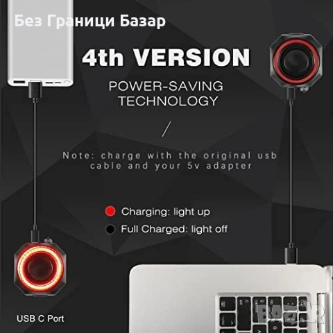 Нова Смарт велосипедна задна светлина аларма USB-C IP65 160 lm колело стоп дистанционно, снимка 4 - Аксесоари за велосипеди - 54456558