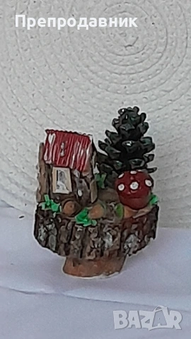 Ръчно изработени миниатюрни къщички "Вълшебното селце", снимка 5 - Декорация за дома - 54043723