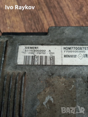  компютър RENAULT MEGANE SCENIC 1.6 SIEMENS S115300202 A, S115300202A, HOM 7700875745, снимка 2 - Части - 54876919