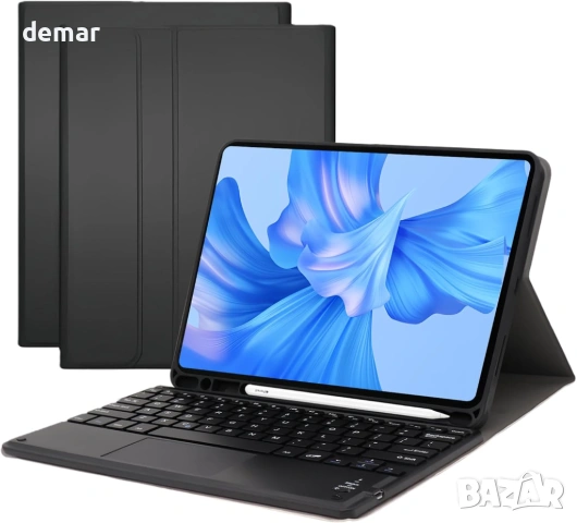Калъф за iPad 10-то поколение с клавиатура, подвижен Multi-Touch тракпад, черен