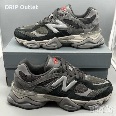 !НОВИ! New Balance 9060 | Black/Castlerock Grey | + КУТИЯ