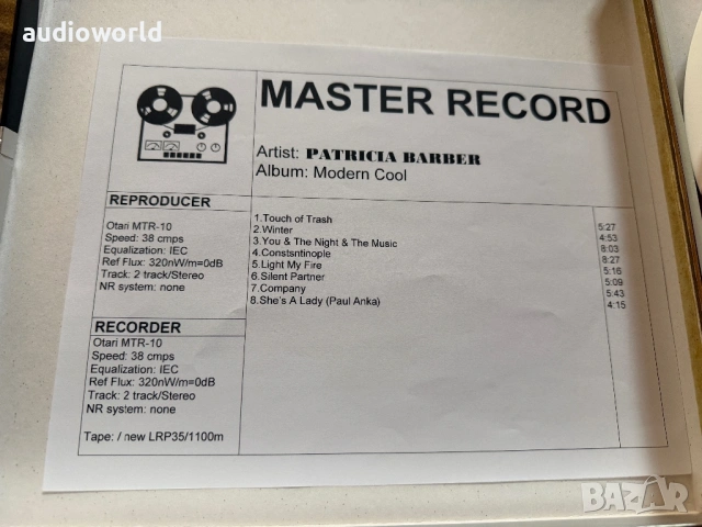 Maxell ролка с магнетофонна лента, master copy Patricia Barber-Modern Cool, снимка 3 - Аудиосистеми - 54588540
