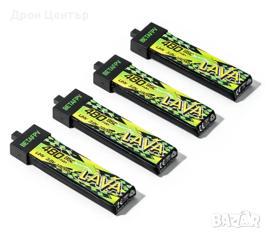 BetaFPV LAVA 480mAh 1s 95C комплект батерии (4 броя), снимка 2 - Дронове и аксесоари - 55064101
