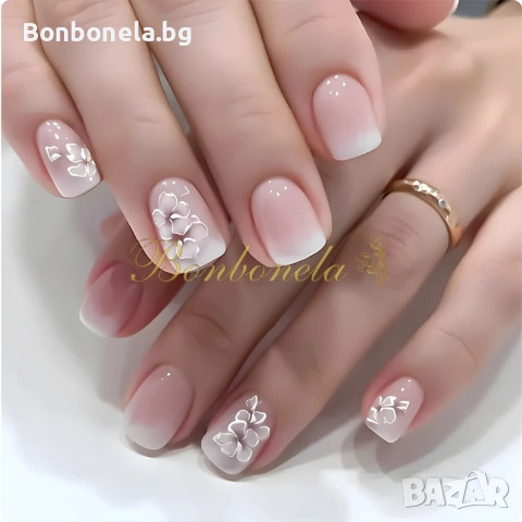 Самозалепващи изкуствени нокти Press On Nails, снимка 18 - Продукти за маникюр - 53033323