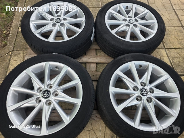 Лети джанти 17ки 5х114.3 Toyota + летни гуми 215/50/17 Toyo, снимка 3 - Гуми и джанти - 55267596