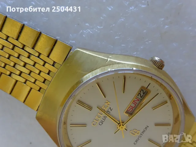 ситизен кварц кристрон, снимка 3 - Мъжки - 55503945