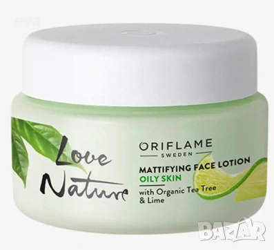 Матиращ лосион за лице с органични екстракти от чаeно дърво & лайм Love Nature - Oriflame