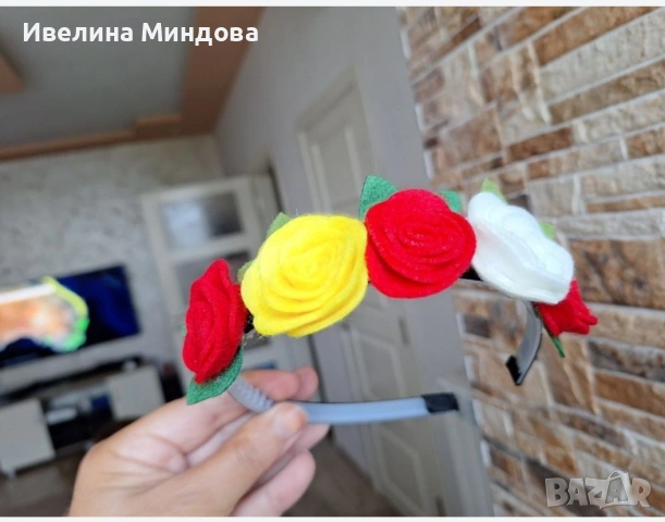 Диадема с цветя за народни танци/илилазарки/, снимка 5 - Аксесоари за коса - 54717535
