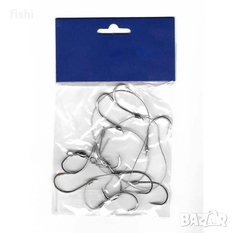 Полиагистро със стоманен повод и 10 куки – #2, 3, 4, 6, 7 