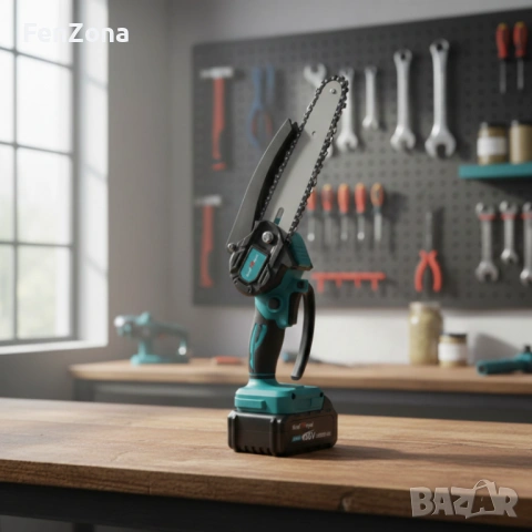 Комплект 3 в 1 от акумулаторна лозарска ножица, акумулаторен мини верижен трион и телескопичен прът, снимка 6 - Градинска техника - 54050114