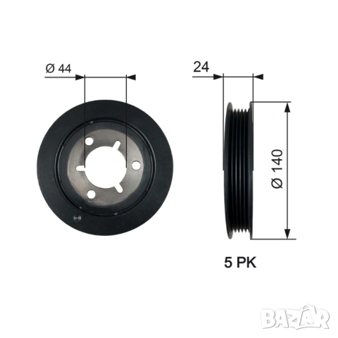 Шайба демферна 3RG за CITROEN BERLINGO,SAXO;PEUGEOT 106 I,106 II,PARTNER 1.6/1.6ALK 94-11г. № 10201, снимка 2 - Части - 54940654