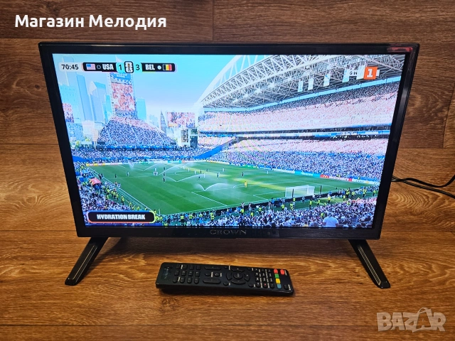 19" Телевизор Crown 19J110HD (19 инча) – Перфектен за кухня, каравана или камион, на 12V и 220V, снимка 5 - Телевизори - 55258418